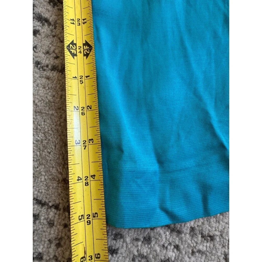 Zara Linen Blend High Rise Wide Leg Turquoise Blue Pants Women’s Small NWT